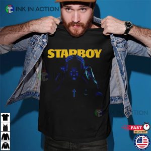 The weeknd starboy Album Tour Shirt Fan Gift 2 Ink In Action