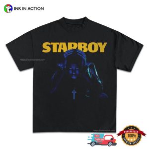 The weeknd starboy Album Tour Shirt Fan Gift 3 Ink In Action