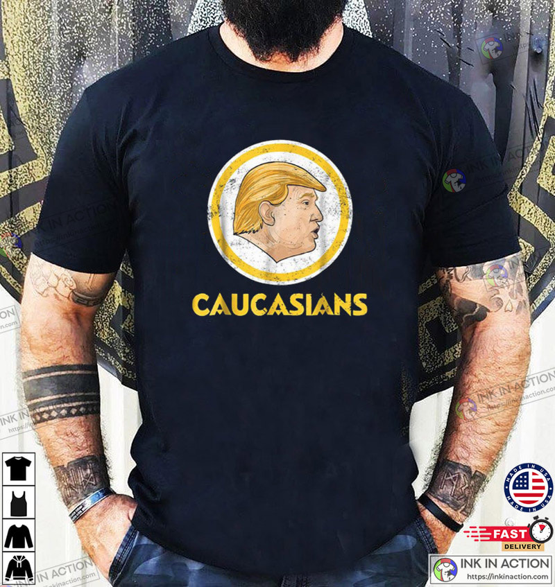 Washington Caucasians Distressed Racial Football Men's T-Shirt