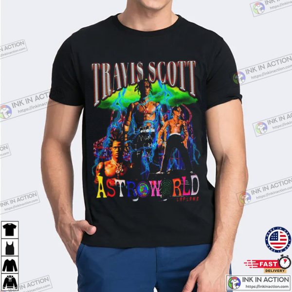 Vintage Travis Scott Astroworld Album Tour 90s Shirt