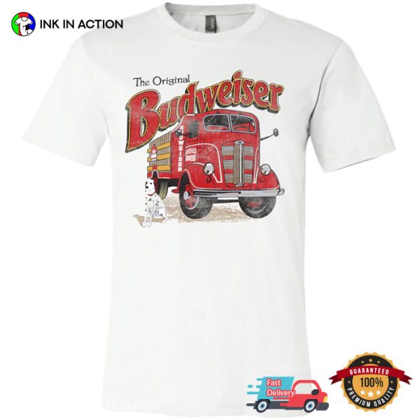 Vintage The Original Budweiser Fire Truck Shirt