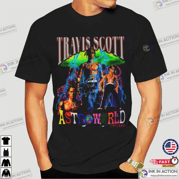 Vintage Travis Scott Astroworld Album Tour 90s Shirt