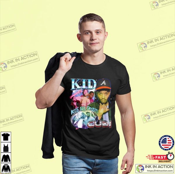 Vintage Kid Cudi Kids See Ghosts Album Rap T-Shirt