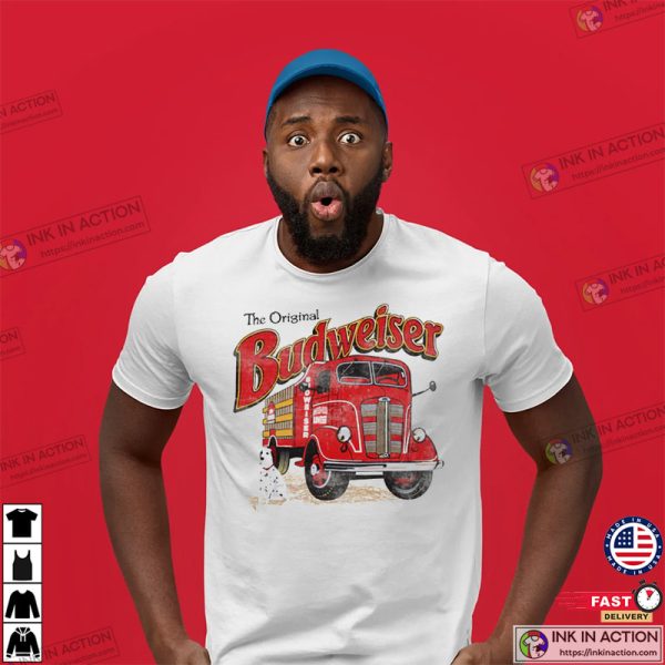 Vintage The Original Budweiser Fire Truck Shirt