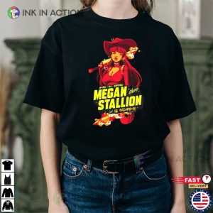 Vintage Megan Stallion Shirt, Anime Cool Black T-Shirt