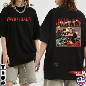 Vintage I Love Hot Dads Shirt Jonas Brothers The Eras Tour Shirt