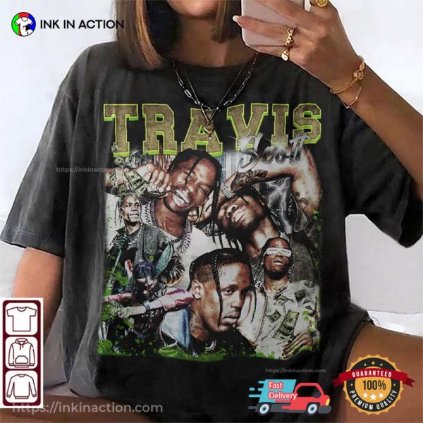 Vintage Travis Scott 90s Shirt, Travis Scott Tour Shirt