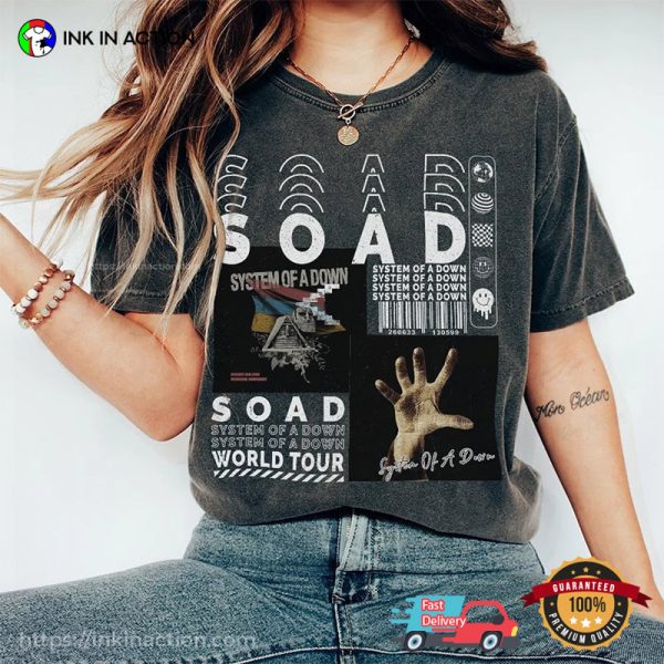 Vintage SOAD World Tour 2023 Album Shirt