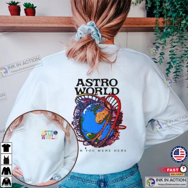 Wish U Were Here Travis Scott Tour ASTROWORLD Graphic T-Shirt