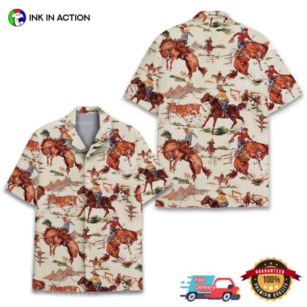 Western Cowboy Texas Hawaiian Shirt