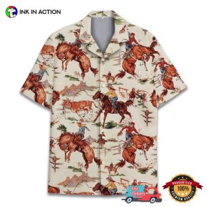 Western cowboy texas Hawaiian Shirt 3 Ink In Action