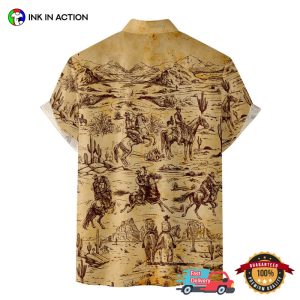 Wild West Cowboy Hawaiian Shirt 3 Ink In Action