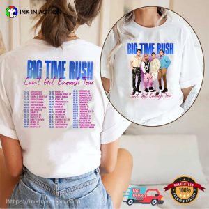 Big Time Rush 2023 Cant Get Enough Tour Tracklist Shirt