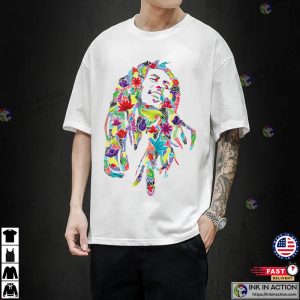 bob marley legend Floral Artwork Shirt 2 Ink In Action