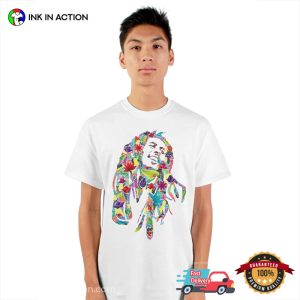 bob marley legend Floral Artwork Shirt 3 Ink In Action