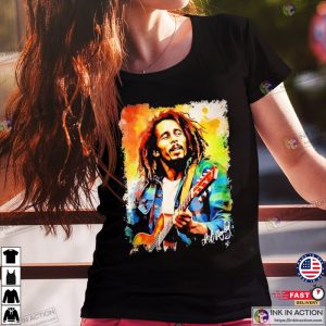 bob marley legend Love And Rock Signature T Shirt 1 Ink In Action
