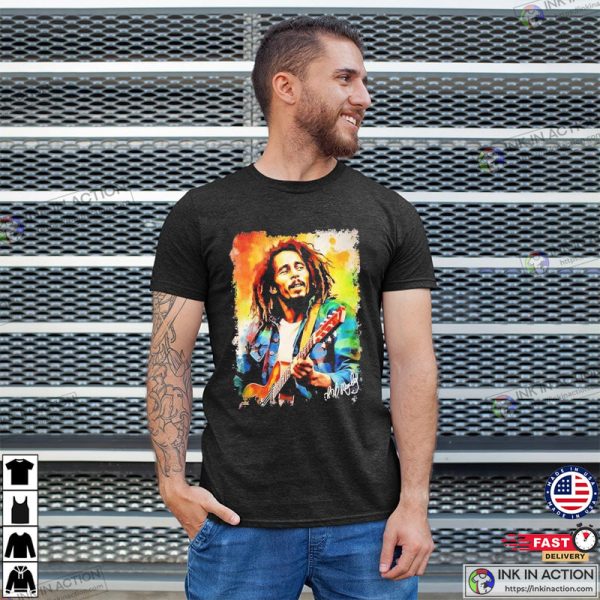 Bob Marley Legend Love And Rock Signature T-Shirt