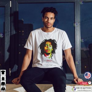 bob marley music Jamaica Painting T shirt 2 Ink In Action