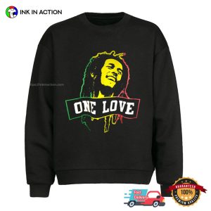 bob marley one love Vintage 90s Shirt 3 Ink In Action