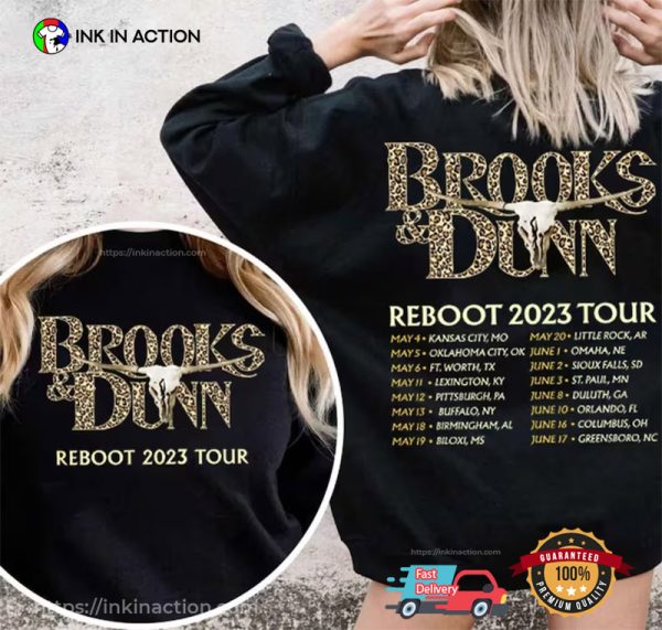 Brooks & Dunn 2023 Tour Date, Brooks And Dunn Concert T-shirt