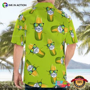 Busch Light Beer Corn In Sunglasses Hawaiian Shirt