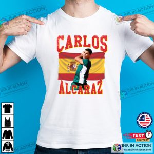 carlos alcaraz tennis Player Vintage T shirt 3 Ink In Action 1