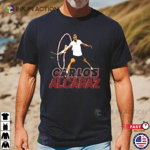 carlos alcaraz tennis T shirt 4 Ink In Action
