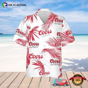 coors light beer Tropical Trees Hawaiian Shirt 2 Ink In Action