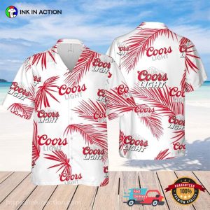 coors light beer Tropical Trees Hawaiian Shirt 3 Ink In Action