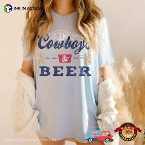 cowboy beer Vintage Vibe Graphic T shirt 3 Ink In Action 2