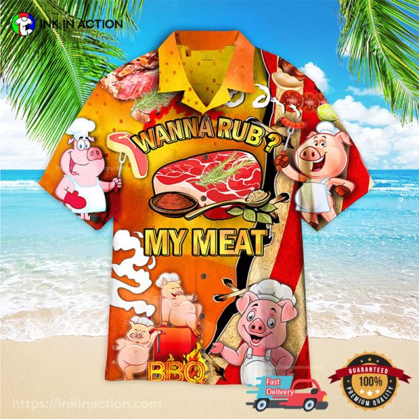 Cute Pig Pictures BBQ Hawaiian Shirts