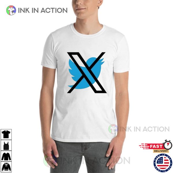 Elon Musk And Twitter X Logo T-shirts