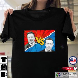 elon musk vs mark zuckerberg T shirt 2 Ink In Action
