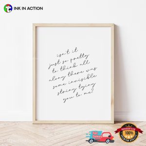 Invisible String TS Quote Printable Poster