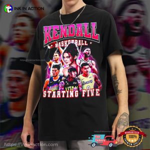 Jenner Kendall Starting Five Basketball 90s T Shirt Print your thoughts. Tell your stories