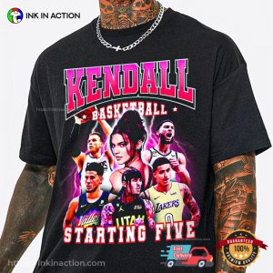 jenner kendall Starting Five Basketball 90s T Shirt 2 Ink In Action