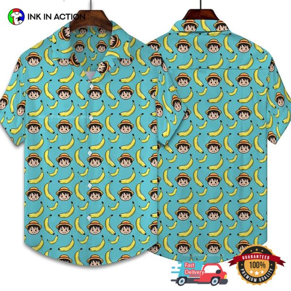 Luffy Straw Hat And Banana Hawaiian Shirt