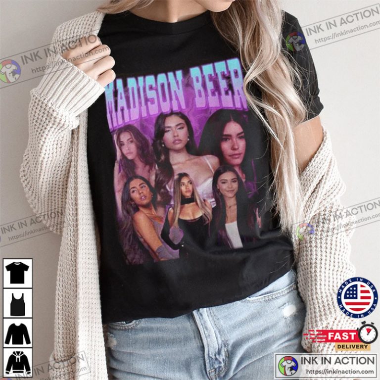 Madison Beer Merch Retro Collage Tshirt Ink In Action