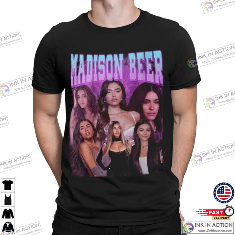 Madison Beer Merch Retro Collage T-shirt - Print your thoughts. Tell your stories. Madison Beer Merch Retro Collage T-shirt - Print your thoughts. Tell your stories.