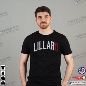 nba damian lillard Mens Premium T Shirt 3 Ink In Action