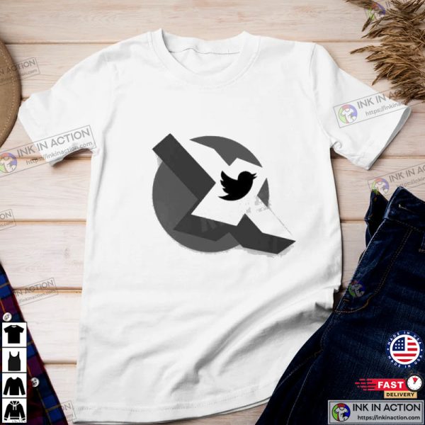 New Twitter Logo X Bird Shirt