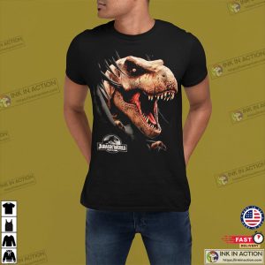 t rex jurassic world Head T Shirt 4 Ink In Action