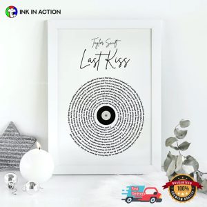 taylor swift last kiss lyrics Art eras tour poster 3 Ink In Action