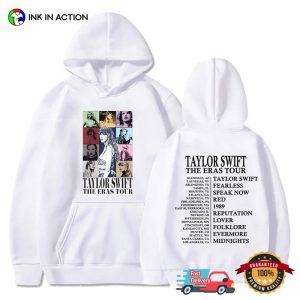 taylor swift the eras tour Tracklist Album 2 Sided Shirt 4 Ink In Action
