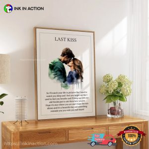 The Last Kiss Lyrics Taylor Swift Watercolor Poster