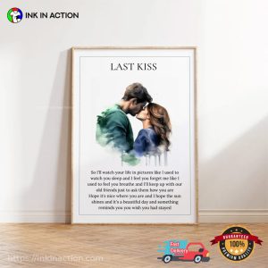 The Last Kiss Lyrics Taylor Swift Watercolor Poster