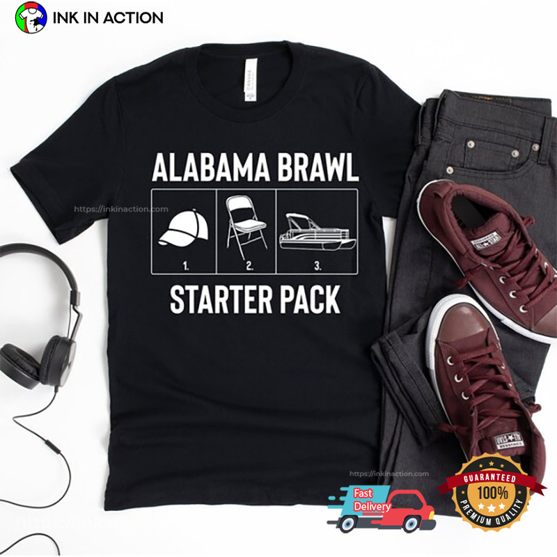 Alabama Brawl Starter Pack Folding Chair Fight Montgomery Trending Shirt