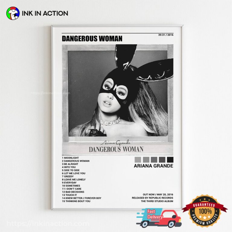 Ariana Grande Dangerous Woman Album Cover Poster - Print your thoughts ...