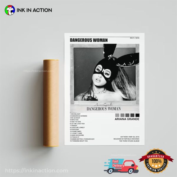 Ariana Grande Dangerous Woman Album Cover Poster