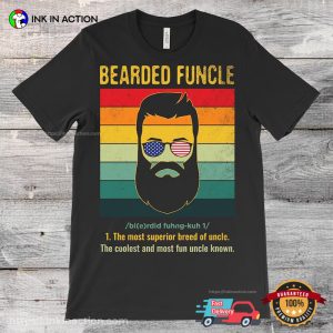 Bearded Funcle Definition Funny Vintage 90s Shirt 3